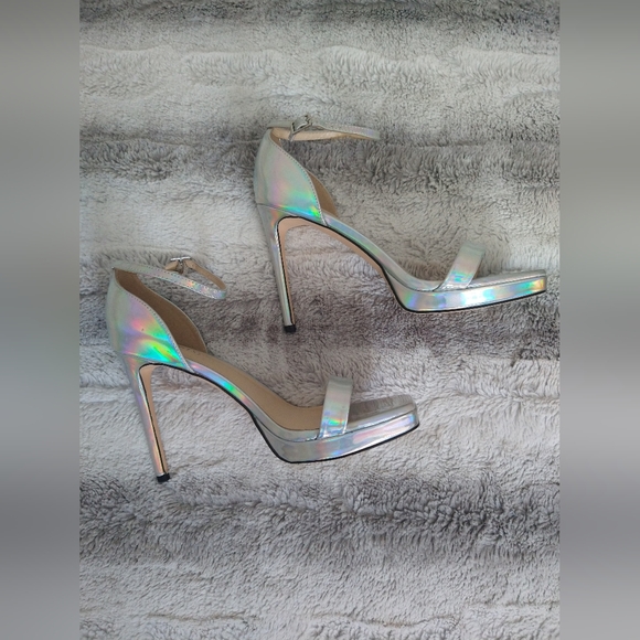 Silver Iridescent Heels - Nine West - Picture 3 of 4